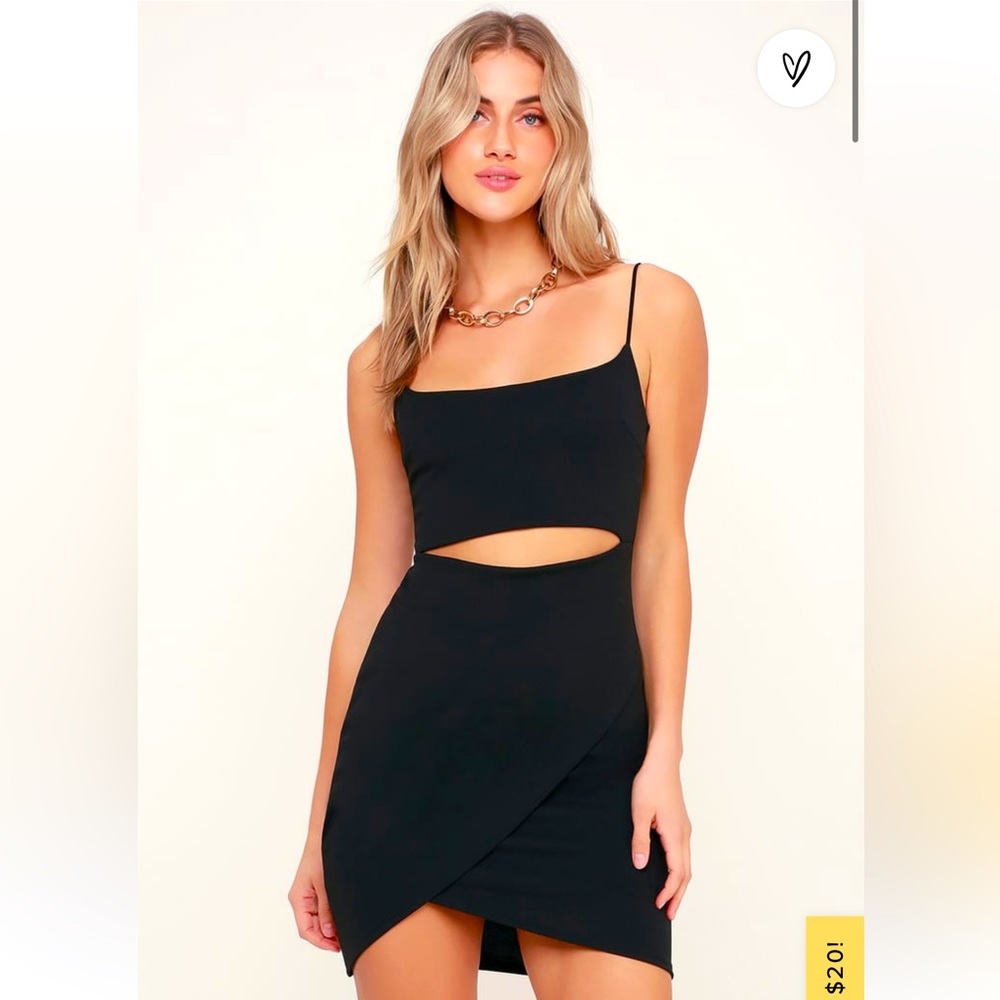 Lulus black on the town cutout dress